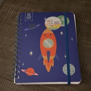 Yoobi Blue Spiral Journal with Elastic Band